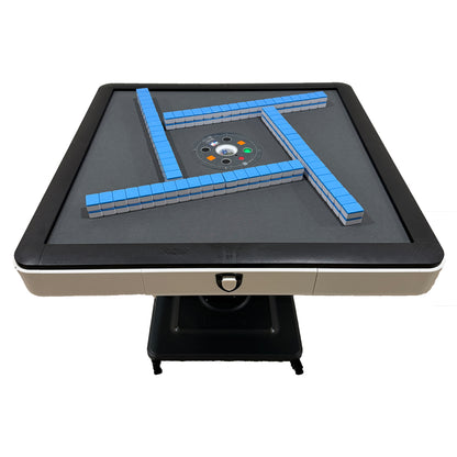 T350 Sifang City Automatic Folding Mahjong Table White Color with American Style 42mm numbered tiles 152 tiles per set Total two set of tiles. Standard two dices.